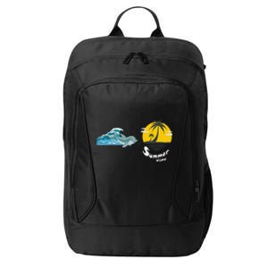 Tropical Heartbeat Beach Trees Dolphin Summer City Backpack