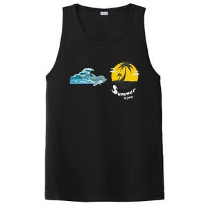 Tropical Heartbeat Beach Trees Dolphin Summer PosiCharge Competitor Tank