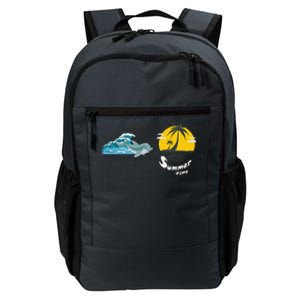 Tropical Heartbeat Beach Trees Dolphin Summer Daily Commute Backpack