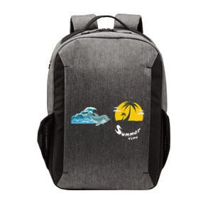 Tropical Heartbeat Beach Trees Dolphin Summer Vector Backpack