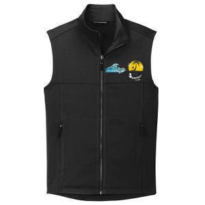 Tropical Heartbeat Beach Trees Dolphin Summer Collective Smooth Fleece Vest