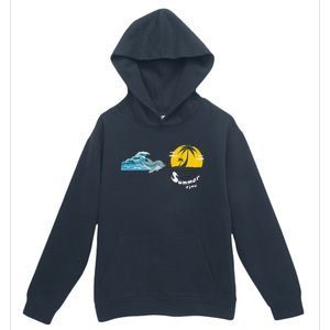 Tropical Heartbeat Beach Trees Dolphin Summer Urban Pullover Hoodie