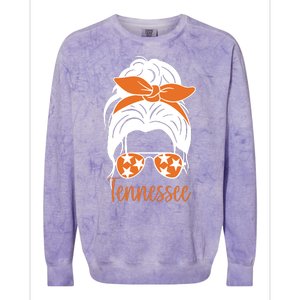 Tennessee Hair Bun Cute Colorblast Crewneck Sweatshirt