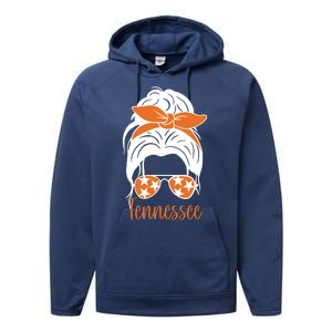 Tennessee Hair Bun Cute Performance Fleece Hoodie