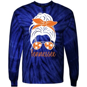 Tennessee Hair Bun Cute Tie-Dye Long Sleeve Shirt