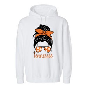 Tennessee Hair Bun Cute Garment-Dyed Fleece Hoodie