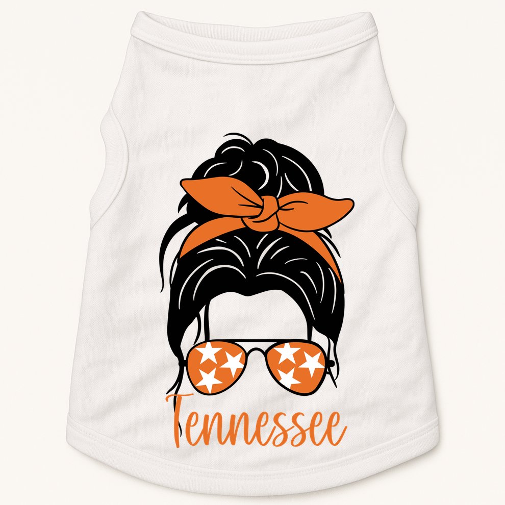 Tennessee Hair Bun Cute Doggie Tank