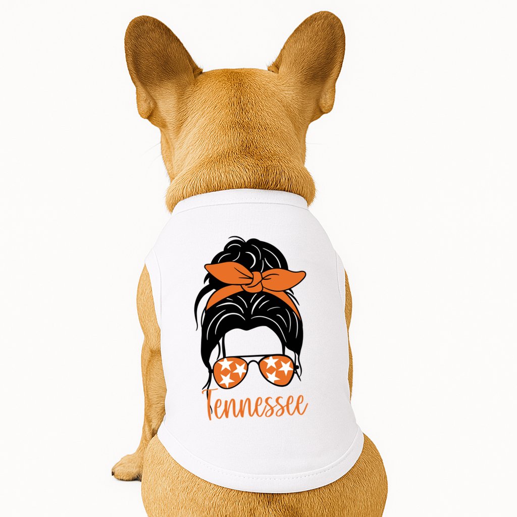 Tennessee Hair Bun Cute Doggie Tank