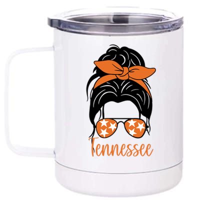 Tennessee Hair Bun Cute 12 oz Stainless Steel Tumbler Cup