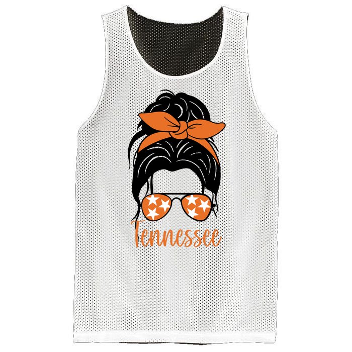 Tennessee Hair Bun Cute Mesh Reversible Basketball Jersey Tank