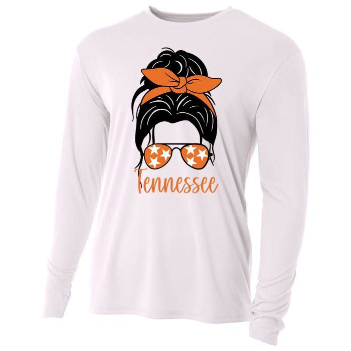 Tennessee Hair Bun Cute Cooling Performance Long Sleeve Crew