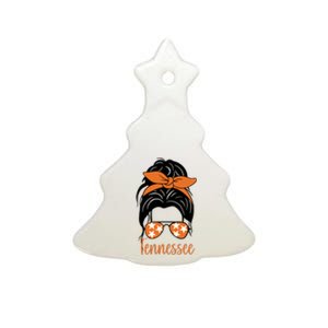 Tennessee Hair Bun Cute Ceramic Tree Ornament