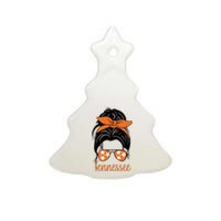 Tennessee Hair Bun Cute Ceramic Tree Ornament