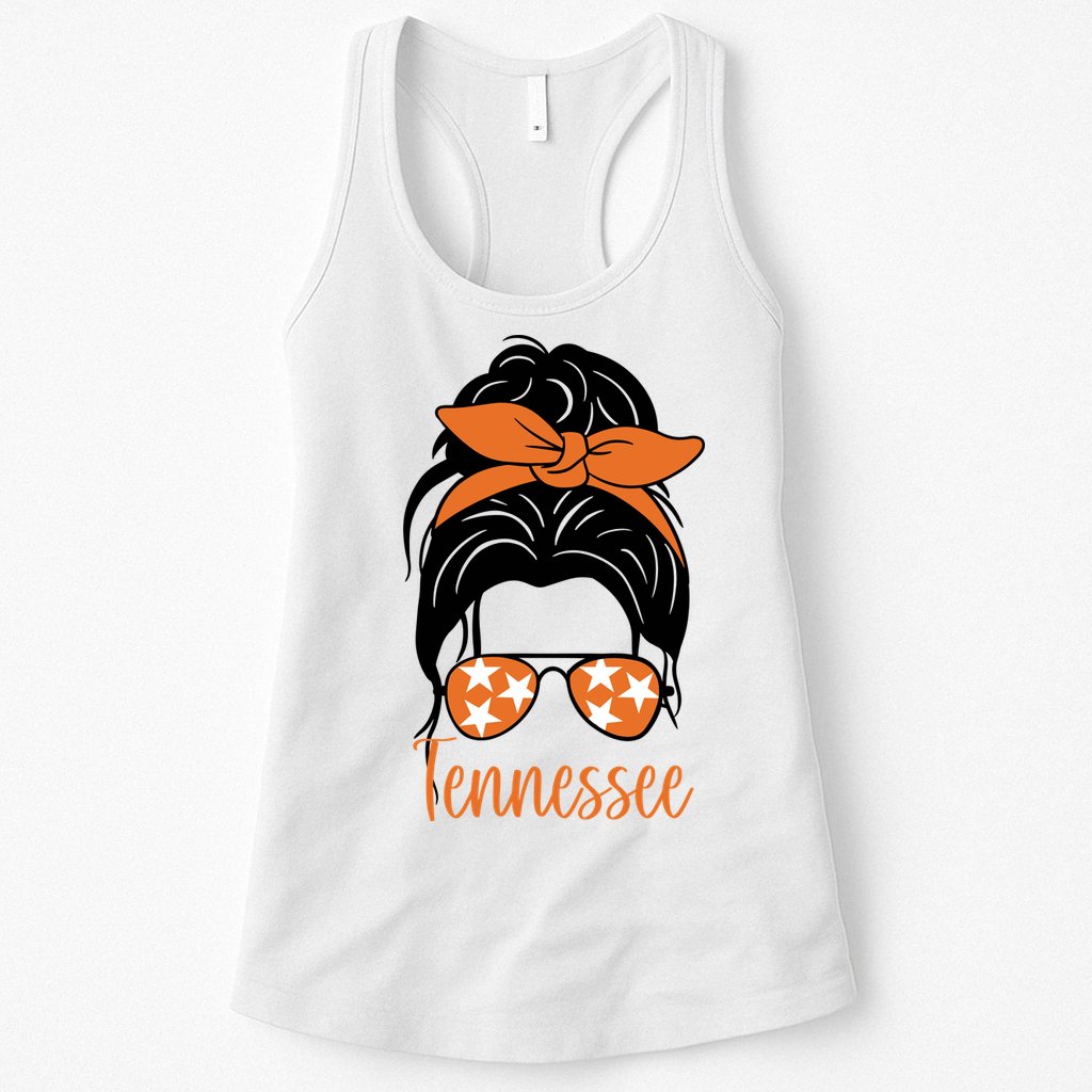 Tennessee Hair Bun Cute Womens Tank Top