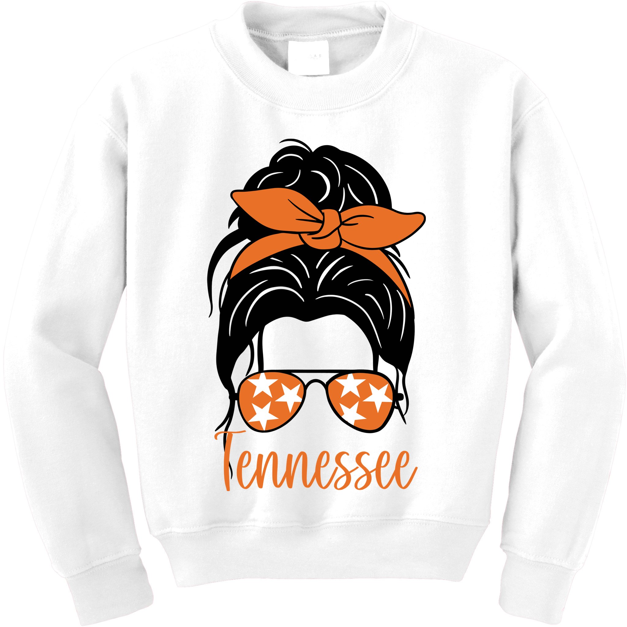 Tennessee Hair Bun Cute Kids Sweatshirt