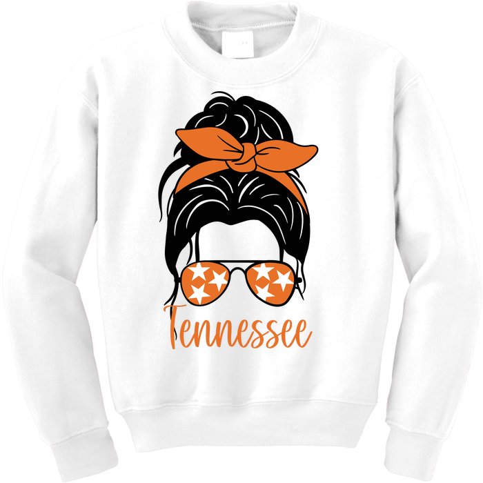 Tennessee Hair Bun Cute Kids Sweatshirt