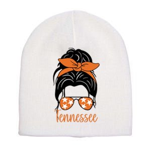 Tennessee Hair Bun Cute Short Acrylic Beanie