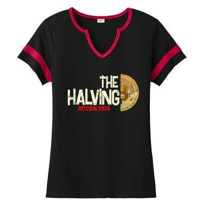 The Halving Bitcoin 2024 Ladies Halftime Notch Neck Tee