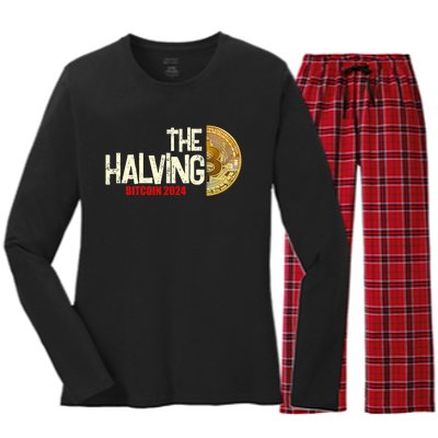 The Halving Bitcoin 2024 Women's Long Sleeve Flannel Pajama Set 