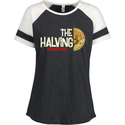 The Halving Bitcoin 2024 Enza Ladies Jersey Colorblock Tee