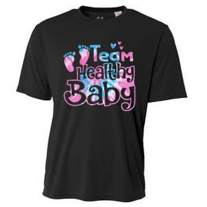 Team Healthy Baby Gender Reveal Party Pink Or Blue Tie Dye Cooling Performance Crew T-Shirt