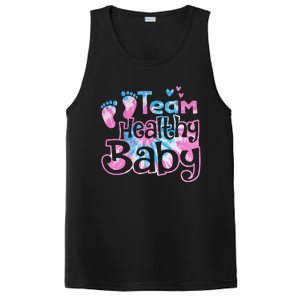 Team Healthy Baby Gender Reveal Party Pink Or Blue Tie Dye PosiCharge Competitor Tank