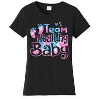 Team Healthy Baby Gender Reveal Party Pink Or Blue Tie Dye Women's T-Shirt