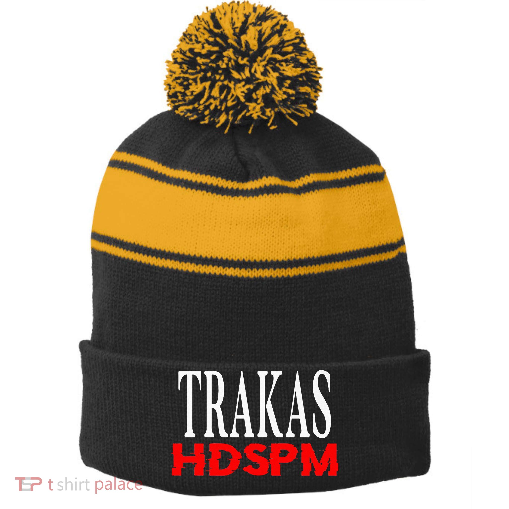 Trakas Hdspm Belico Trakas Stripe Pom Pom Beanie