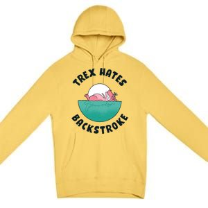 Trex Hates Backstroke Premium Pullover Hoodie