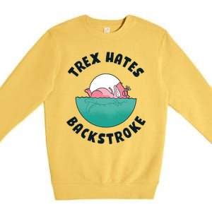 Trex Hates Backstroke Premium Crewneck Sweatshirt