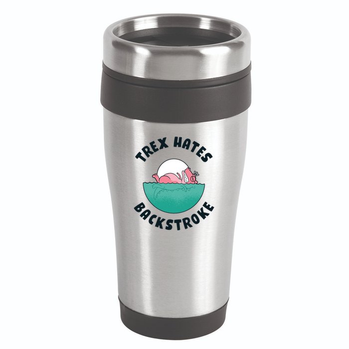 Trex Hates Backstroke 16oz Travel Tumbler