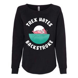 Trex Hates Backstroke Womens California Wash Sweatshirt