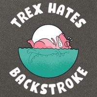 Trex Hates Backstroke Cotton Canvas Backpack