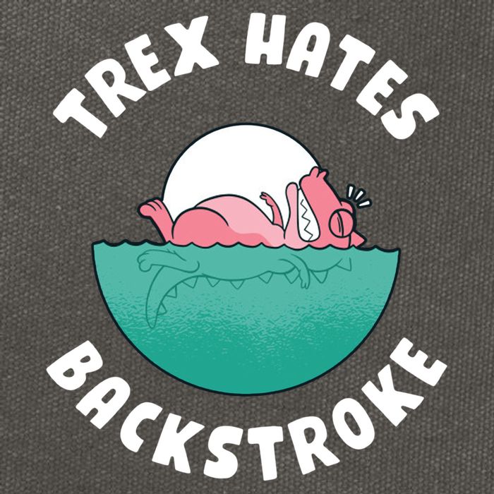 Trex Hates Backstroke Cotton Canvas Backpack