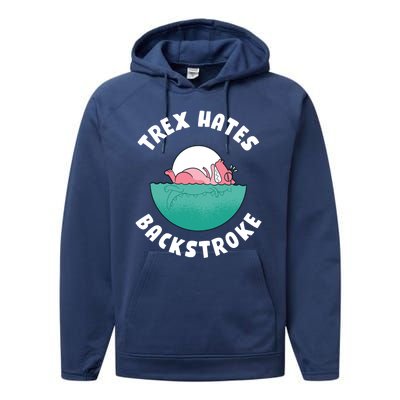 Trex Hates Backstroke Performance Fleece Hoodie