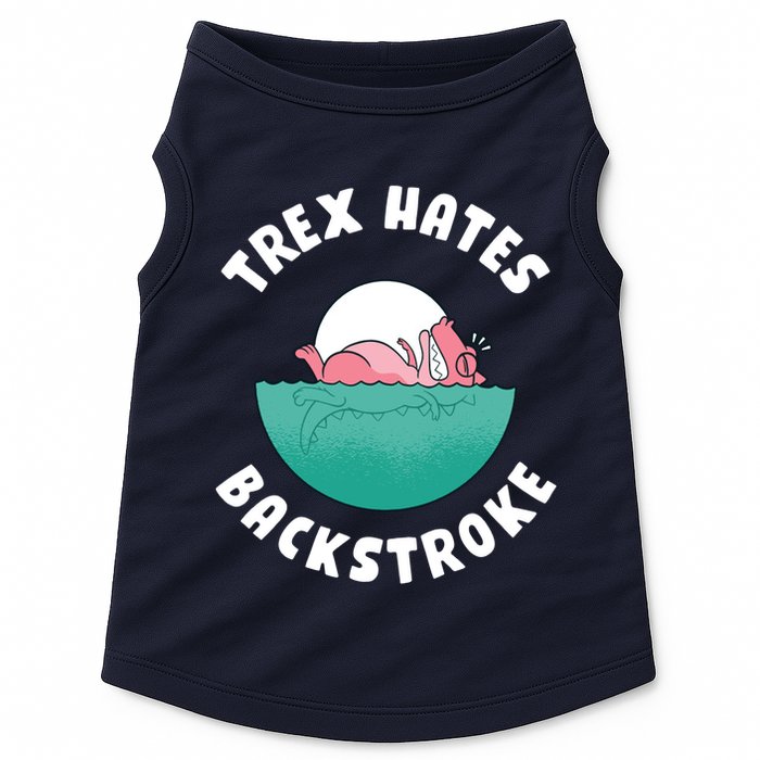 Trex Hates Backstroke Doggie Tank