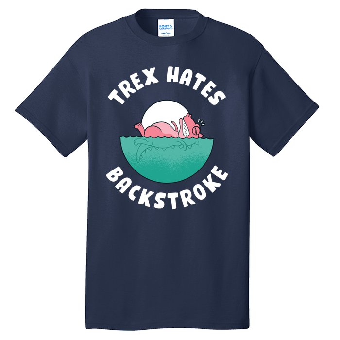 Trex Hates Backstroke Tall T-Shirt