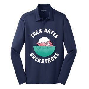 Trex Hates Backstroke Silk Touch Performance Long Sleeve Polo