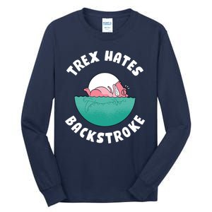 Trex Hates Backstroke Tall Long Sleeve T-Shirt