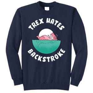 Trex Hates Backstroke Tall Sweatshirt