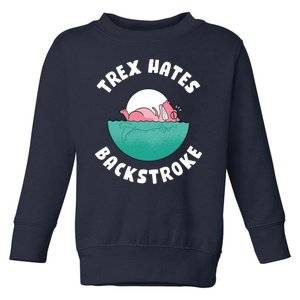 Trex Hates Backstroke Toddler Sweatshirt