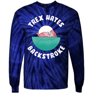 Trex Hates Backstroke Tie-Dye Long Sleeve Shirt