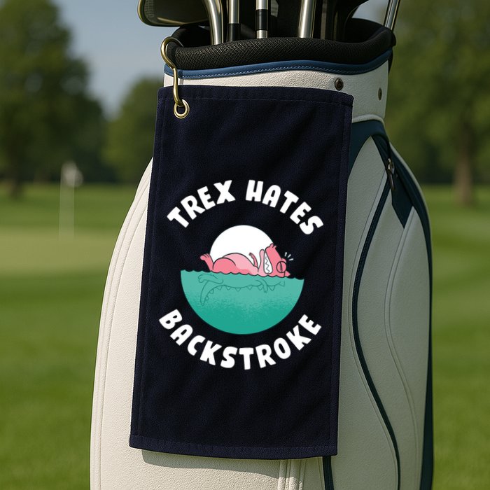 Trex Hates Backstroke Golf Towel