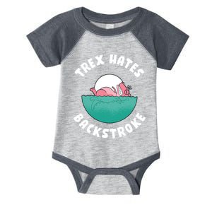 Trex Hates Backstroke Infant Baby Jersey Bodysuit