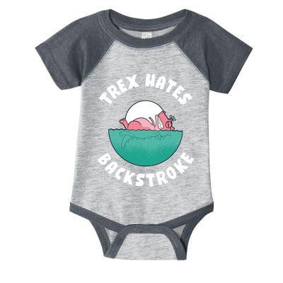 Trex Hates Backstroke Infant Baby Jersey Bodysuit