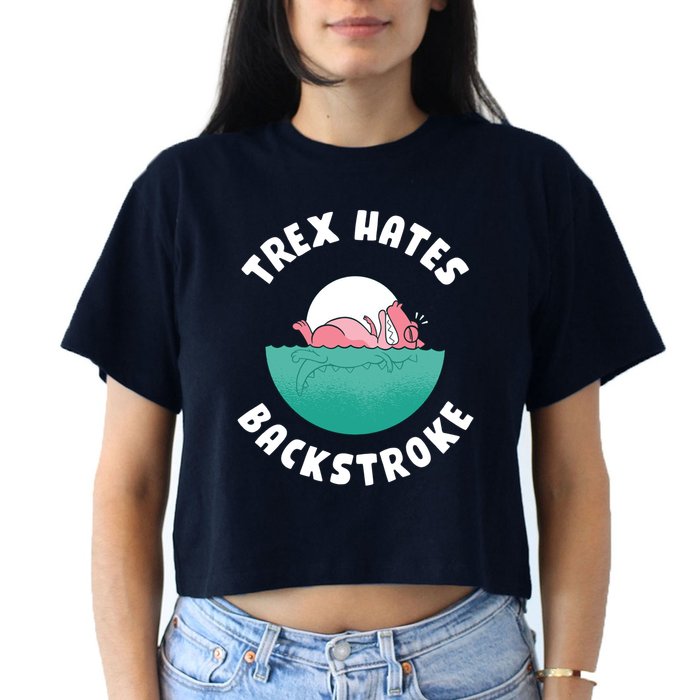 Trex Hates Backstroke Crop Top