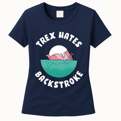 Trex Hates Backstroke Womens T-Shirt