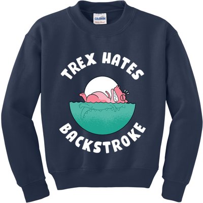 Trex Hates Backstroke Kids Sweatshirt