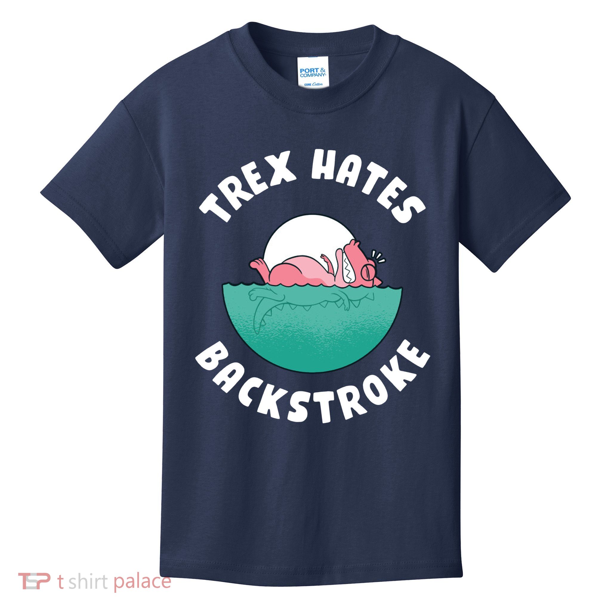 Trex Hates Backstroke Kids T-Shirt