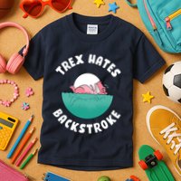 Trex Hates Backstroke Kids T-Shirt